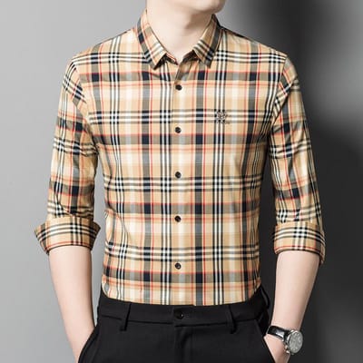 Chemises à manches longues pour hommes, printemps et automne, chemises professionnelles respirantes, hauts décontractés tendance pour hommes M gray