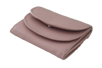 Leren portemonnee voor dames / kleine portemonnee dubbele klep / tienerbeursje in rood, paars, roze, groen, navy, blauw, zwart leer / 124