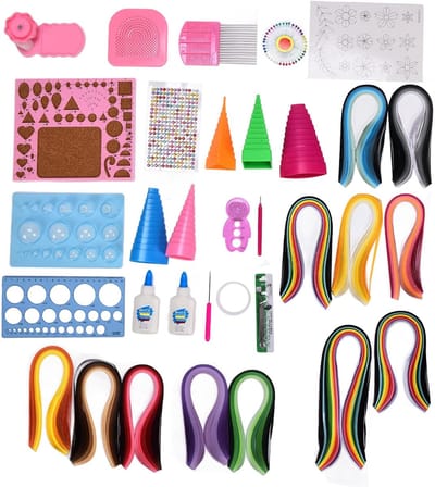 Papieren Quilling Sets - Knutselgereedschap - Creatief Knutselen - Compleet met 1260 Strips - 32 x 23 x 8 cm