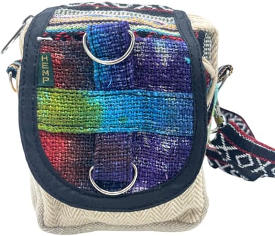 Ancient Wisdom - Tas - Tiedye hemp messenger bag - schoudertas - handgemaakt - gerecycled - eco-vriendelijk - trendy - stijl - mode - tasjes