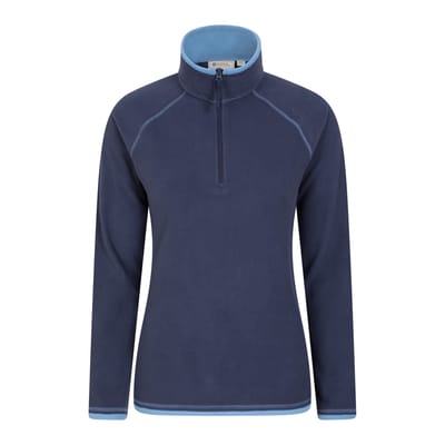 Mountain Warehouse Dames/Dames Montana Half Zip Fleece Top (Marine)