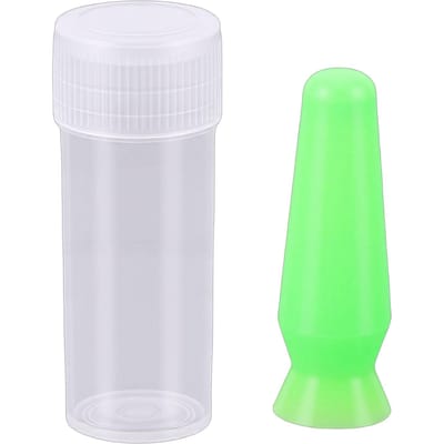 8 pièces Plongeur pour lentilles de contact Applicateur en silicone réutilisable Outil d'insertion et de retrait avec récipient individuel Sécurisé Confortablement vert