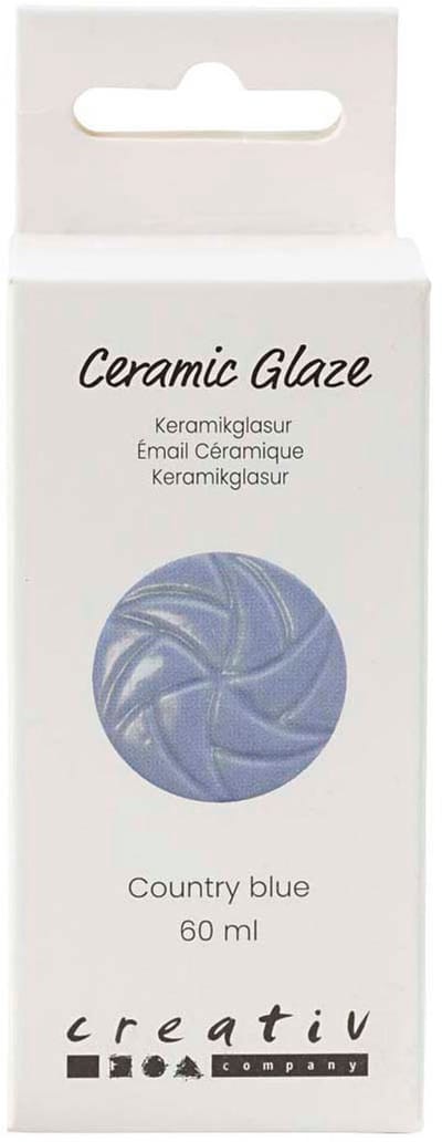 Creativ Company keramiek glazuur Country Blue 60ml - glanzend.
