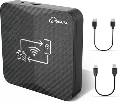 Draadloze 2-in-1 Carplay en Android Auto Adapter - Converteer Bekabeld naar Draadloos met 5GHz WiFi