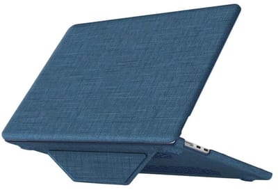 Eisenz Laptop Ultimate Hard Case - Macbook Pro 13 2018/2020/2022 (A2338 M1/M2 A2289 A2251 A2159 A1989 A1706 A708) Laptop BumperCase TPU + Jeans Model - Dark Blue