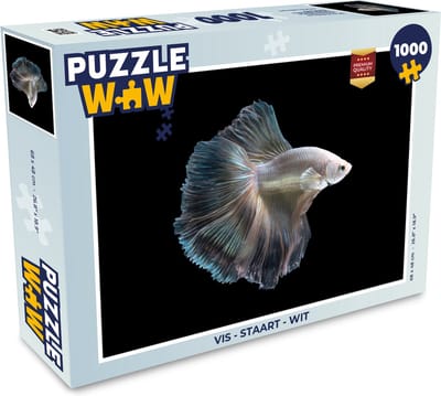 Puzzel Vis - Staart - Wit - Legpuzzel - Puzzel 1000 stukjes volwassenen