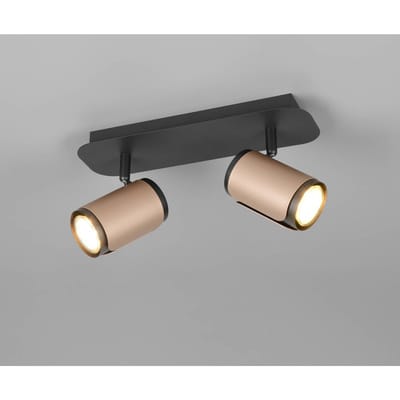 Trio Lighting Plafondspot Gillan, coffee, 2-lamps, metaal, GU10