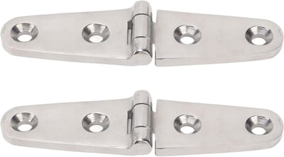 Zwaar Uitgevoerd Stalen Bandscharnier voor Deurpoort en Schuur met Gaten 316 Roestvrij, Ideaal voor Marine Toepassingen en Huisbeslag (2 Gaten: 103x27mm)