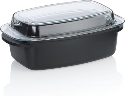 Braadpan, 4.5 L, met Deksel, Zwart, Non-stick, PFAS/PTFE vrij, Gegoten Aluminium - Kela | Atura