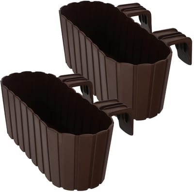 Kotarbau Rustieke Balkonbak - Ovaal - PVC - Bruin - 400 mm