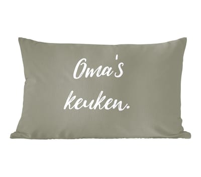 Sierkussens - Kussentjes Woonkamer - 60x40 cm - Quotes - Spreuken - Oma - Oma's keuken - Keuken