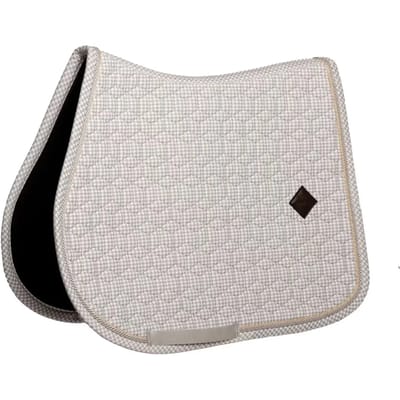 Kentucky Horsewear - Zadeldoek velvet pied de poule printing grey/white jumping
