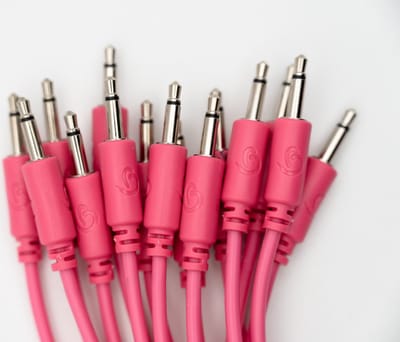Bowl Modular - 5 patchkabels voor eurorack - recht - 60 cm - roze