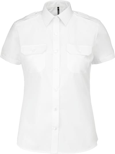 Kariban Damespilootoverhemd korte mouwen K504 - White - XXL