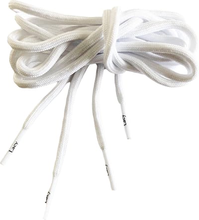 Schoenveter- rond- wit - 120cm lang x4mm breed
