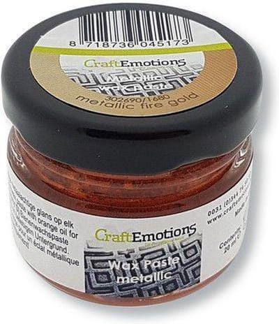 CraftEmotions Wax Paste metallic - goud 'fire'' 20 ml