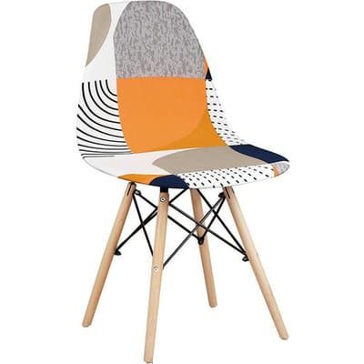 Housse de chaise à coque imprimée, nouveau Style, extensible, pour cuisine, salle à manger, sans bras, lavable, élastique, pour Banquet, maison 1 piece gray