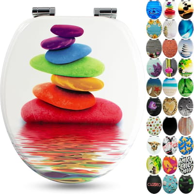 Comfortabel Houten Toiletbril met Softclose en Kleurrijke Designs