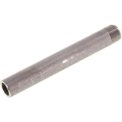 R 3/8'' Buitendraad x 17.2mm RVS Pijpnippel met Las uiteinde 20 Bar DIN 2982 - 120mm