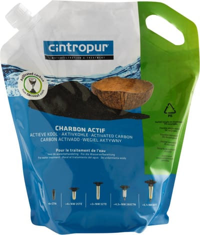 Cintropur actief kool 1,25 kg - 3.4 liter - aktief kool - actieve kool