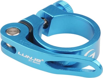Fiets Zadeldraagbeugel 25.4 mm 28.6 mm 31.8 mm 34.9 mm voor MTB en Racefiets - Stevige Bevestiging en Lichtgewicht Ontwerp (Blauw, 31.8 mm)