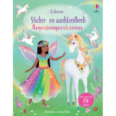 Regenboogeenhoorns - Sticker- En Aankleedboek