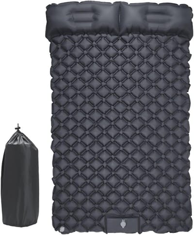 Slaapmatje - Luchtbed - Kamperen Buiten - Ingebouwde Voetpomp - 190x120 cm - Grijs