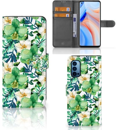 OPPO Reno 4 Pro 5G Hoesje Orchidee Groen