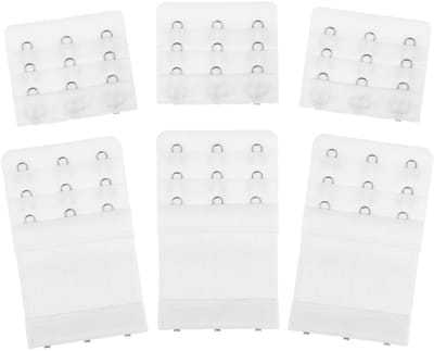 BRENZOOS- BH-Verlengers 6 Stuks - 3 Haken/3 Rijen - Zachte/Comfortabele Elastische Bandverlenger - Polyester - Afmetingen 9,5x5,8cm - Bh-extender
