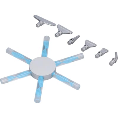 Diamond Painting Pen Set Met 6 stuks Metalen Tips Blauw DIY Diamond Painting Multi Point 5D Diamond white
