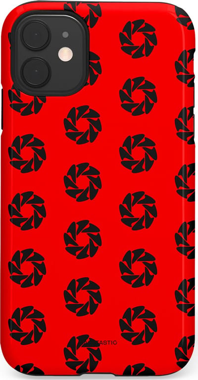 Casetastic hoesje geschikt voor Apple iPhone 11 - Dubbellaagse bescherming - Zwarte Sterren op Rood - Fashion Case - Rood Zwart