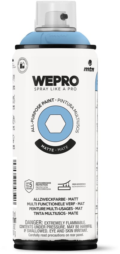 Spuitbus Blauw Spell Mat MTN WEPRO ALL-PURPOSE PAINT 400ML