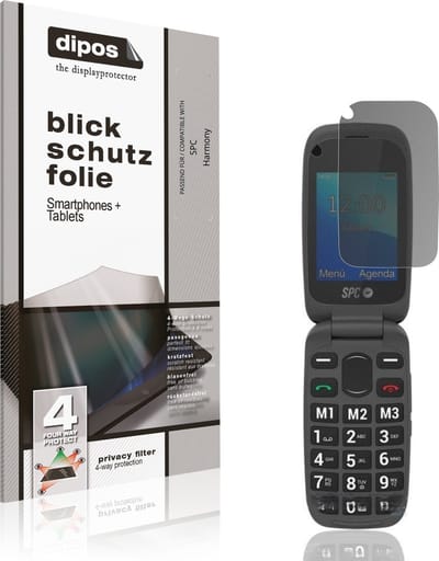 dipos – Matte Privacy Screenprotector geschikt voor SPC Harmony | Anti-Spy Beschermfolie