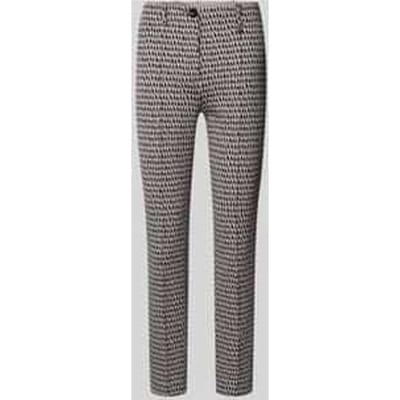 Stoffen broek met knoop- en ritssluiting