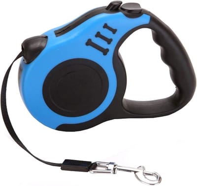 Retractable Dog Lead - Kleine Hond - Roller Lead - Antislip Handvat met Rem - Blauw - 5 Meter