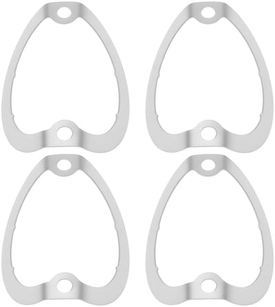 Dailygoods- Buis Retainers - 4 Stuks - Golfvorm - Roestvrij Staal - 46mm Montagebreedte - Geschikt voor 6V6/6L6/5Y3 - Vacuümbuisbevestiging