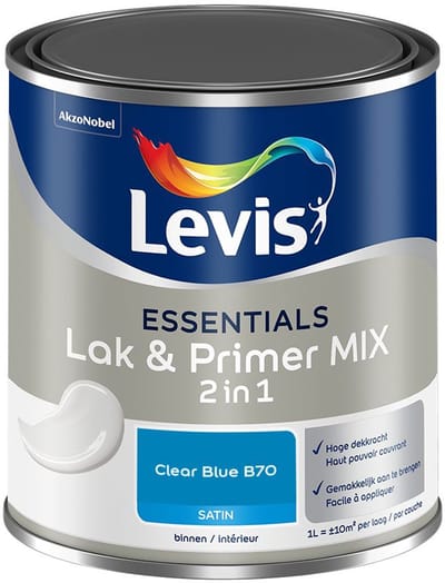 Levis - Essentials Lak & Primer Mix - Clear Blue B70 - Mengverf - 1 L