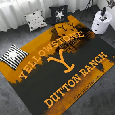 Yellowstone Dutton Ranch Badmat Antislip Absorbeert Water Lange Strook Kussen Slaapkamer Mat Welkom Deurmat 50x80cm orange
