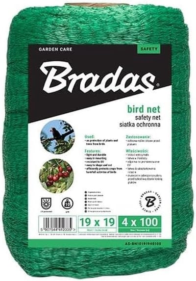 Beschermnet Tuin - Vogelnet Planten - Bescherming Tegen Vogels - UV-stabiel Weerbestendig - 400 x 100 meter - Donkergroen