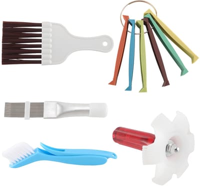 Airconditioning Reinigingskit - 5-in-1 Fin Reinigingsset - Inclusief Borstels en Kam