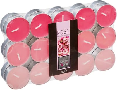 Atmosphera Geurkaars waxine/theelichtjes - 30x stuks - Rozen - 3,5 branduren