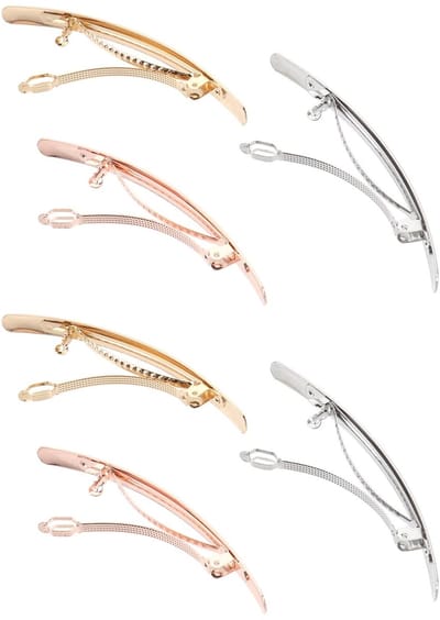 Dailygoods- Haarspelden 6 Stuks - Franse Haarspelden - Metalen Haaraccessoires - Bruiloft/Bal - Fijn/Dik Haar - Duurzaam Ontwerp - Haaraccessoire