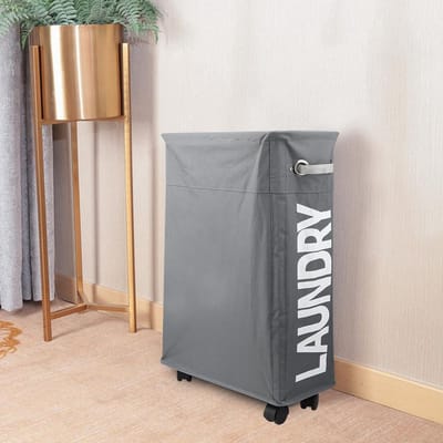 Opvouwbare Wasmand Waterdichte Vuile Kleding Organizer Opbergtas met Wielen