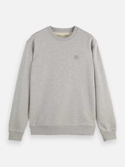 Regular fit sweatshirt van puur katoen met labelpatch