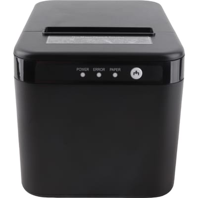 Imprimante de reçus 80 mm ESC POS Imprimante thermique de bureau Impression directe Connexion USB+LAN Haute efficacité avec massicot automatique noir
