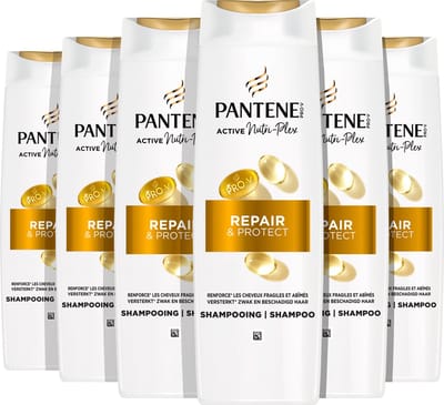 Pantene Pro-V Active Nutri-Plex Repair & Protect Shampoo - voor Droog, Beschadigd haar - Voordeelverpakking 6 x 250ml