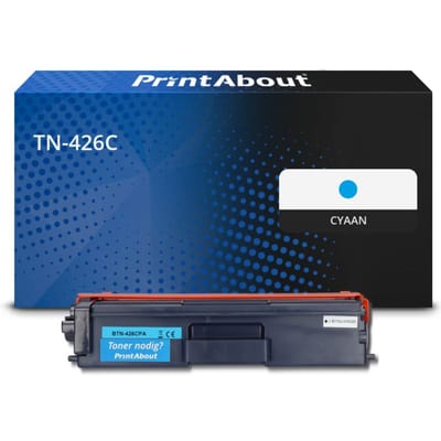 PrintAbout huismerk Toner TN-426C Cyaan Extra hoge capaciteit Geschikt voor Brother