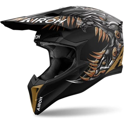 Airoh Wraaap Cyborg Zwart Bronze Crosshelm - Helm