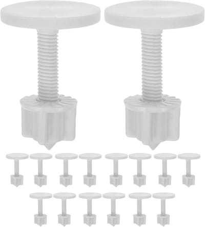Toiletbril Bevestigingsset - Toiletbril Schroeven - Toilet Reparatie - Universele Pasvorm - 8 Paar - Wit