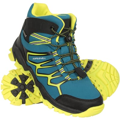 Mountain Warehouse Softshell waterdichte wandelschoenen voor kinderen/Kinderen (Licht Teal)